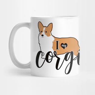 Corgis Pattern in Brown Corgi Dog Pembroke Welsh Corgi Patterns Mug